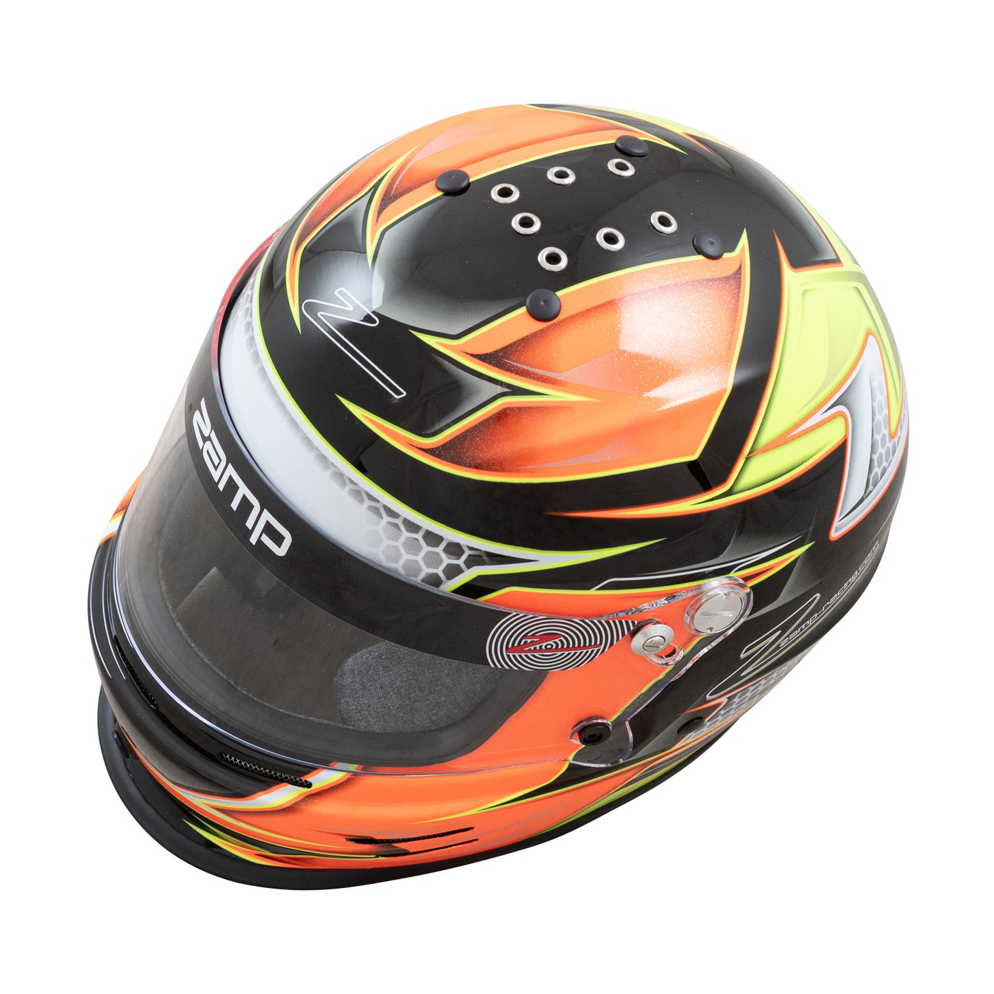 Zamp RZ-42Y Youth Snell CMR2016 Helmet Z21 Series Shield Org/Yel 54cm