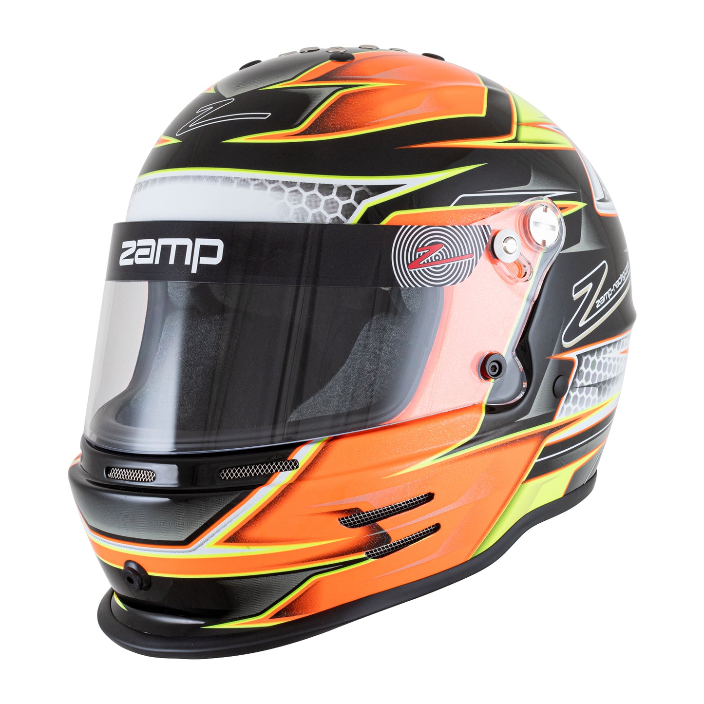 Zamp RZ-42Y Youth Snell CMR2016 Helmet Z21 Series Shield Org/Yel 57cm