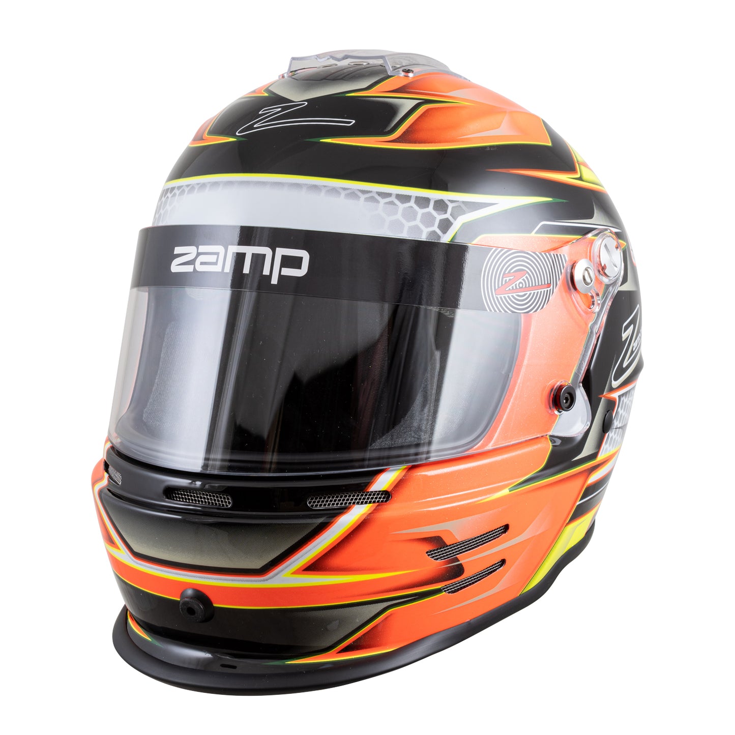 Zamp RZ-42Y Youth Snell CMR2016 Helmet Z21 Series Shield Org/Yel 57cm