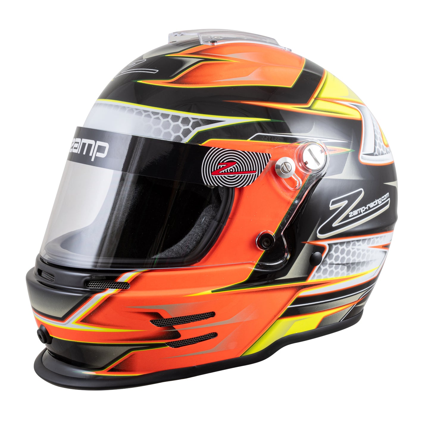 Zamp RZ-42Y Youth Snell CMR2016 Helmet Z21 Series Shield Org/Yel 56cm