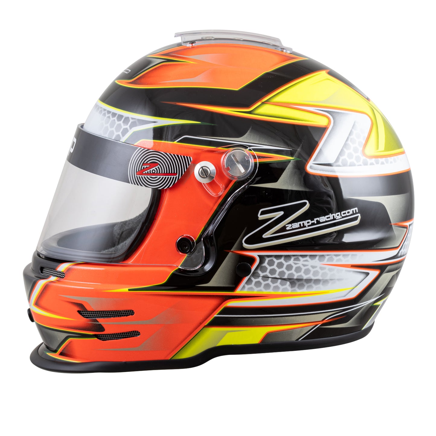 Zamp RZ-42Y Youth Snell CMR2016 Helmet Z21 Series Shield Org/Yel 56cm