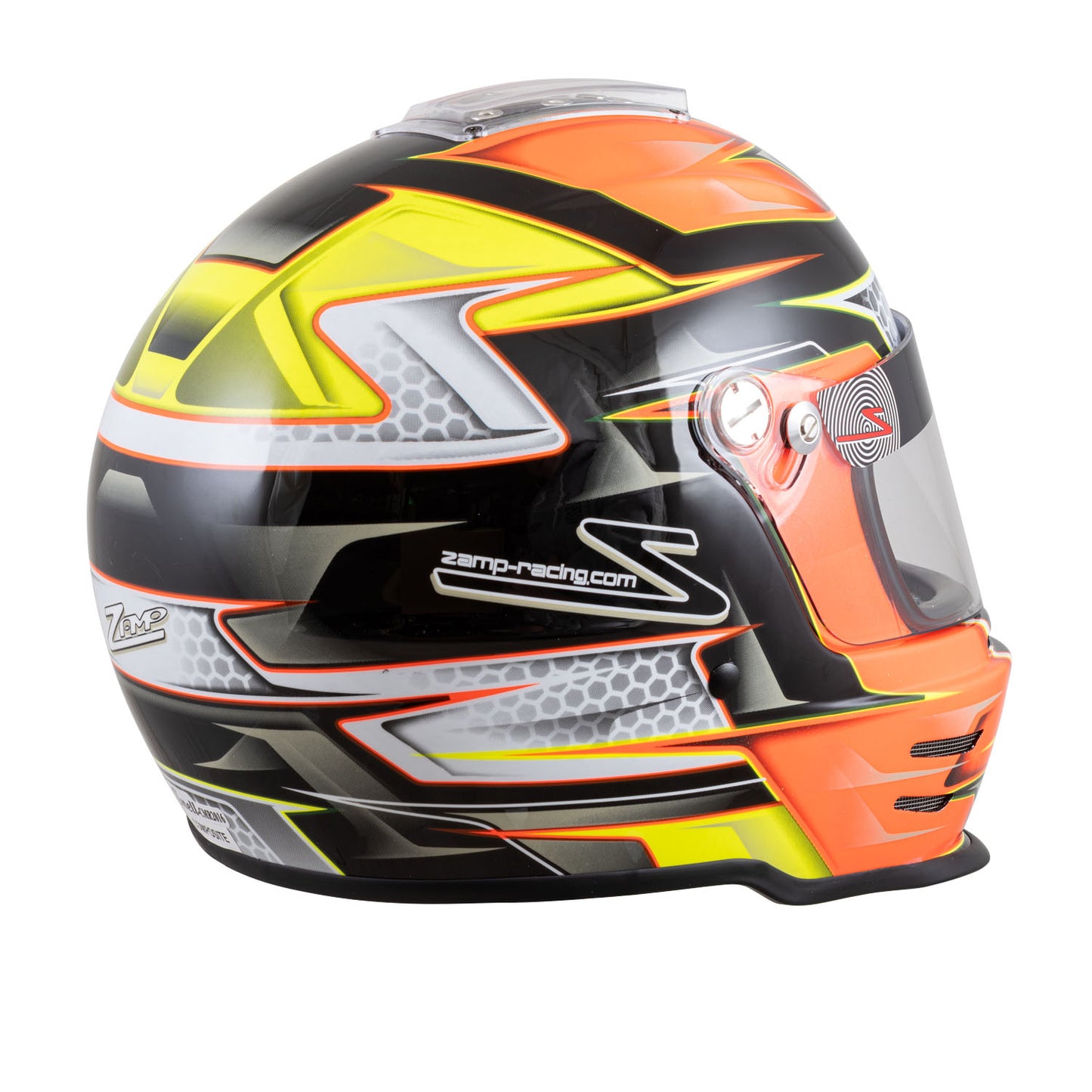 Zamp RZ-42Y Youth Snell CMR2016 Helmet Z21 Series Shield Org/Yel 52cm