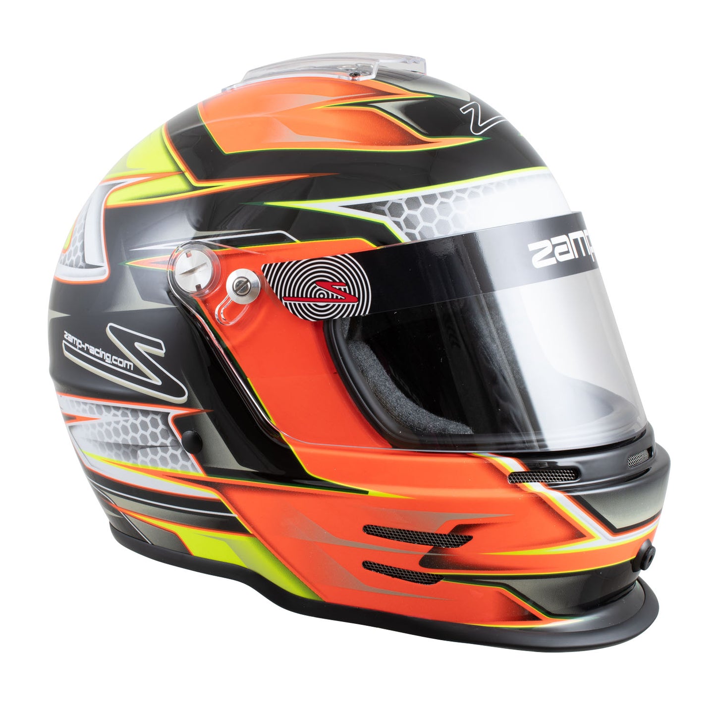 Zamp RZ-42Y Youth Snell CMR2016 Helmet Z21 Series Shield Org/Yel 56cm