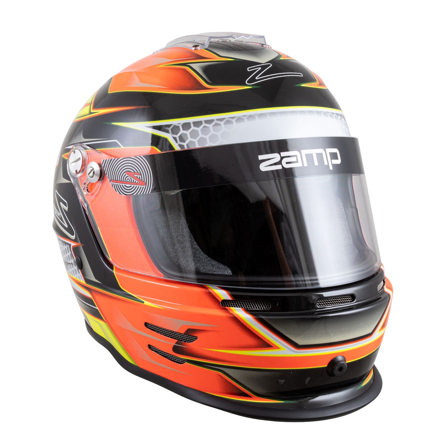 Zamp RZ-42Y Youth Snell CMR2016 Helmet Z21 Series Shield Org/Yel 57cm
