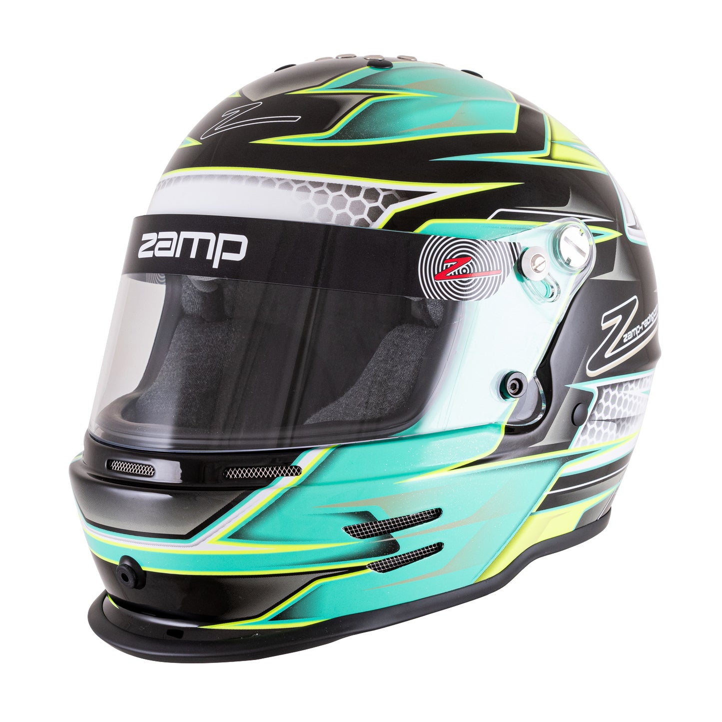 Zamp RZ-42Y Youth Snell CMR2016 Helmet Z21 Series Shield Green/Silver 54cm