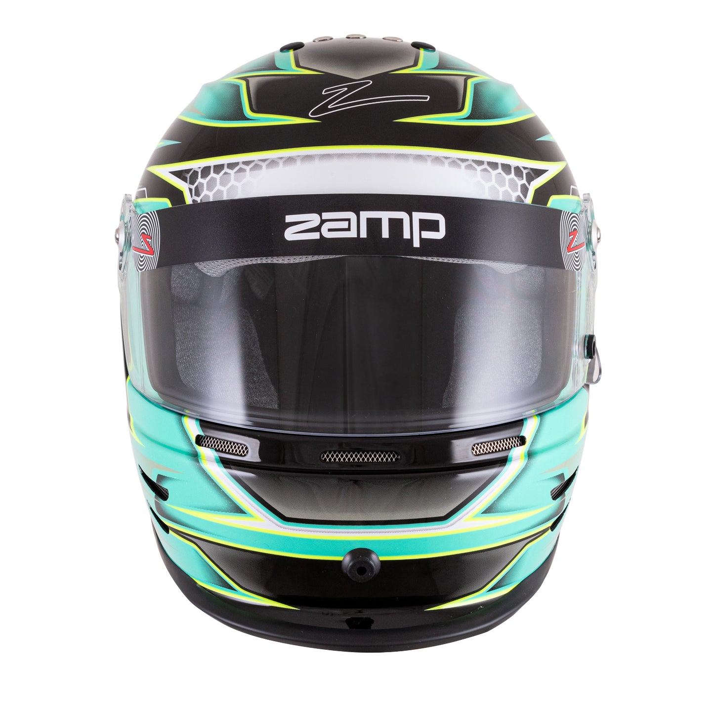 Zamp RZ-42Y Youth Snell CMR2016 Helmet Z21 Series Shield Green/Silver 52cm