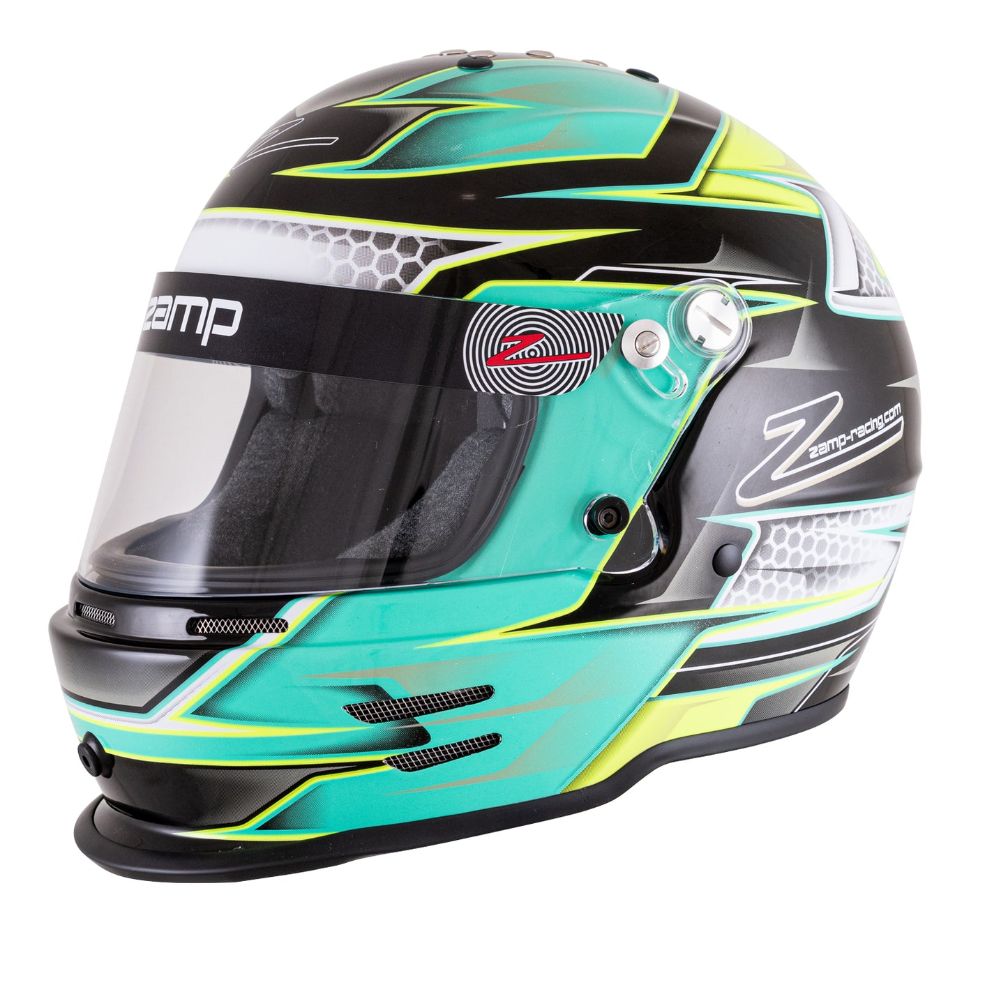 Zamp RZ-42Y Youth Snell CMR2016 Helmet Z21 Series Shield Green/Silver 52cm