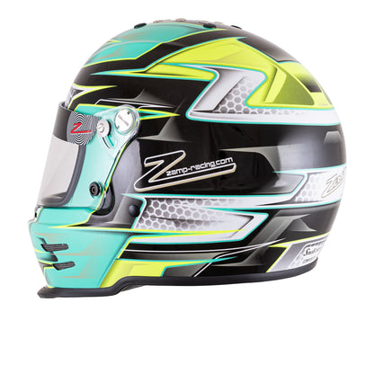 Zamp RZ-42Y Youth Snell CMR2016 Helmet Z21 Series Shield Green/Silver 54cm