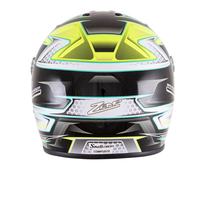 Zamp RZ-42Y Youth Snell CMR2016 Helmet Z21 Series Shield Green/Silver 56cm