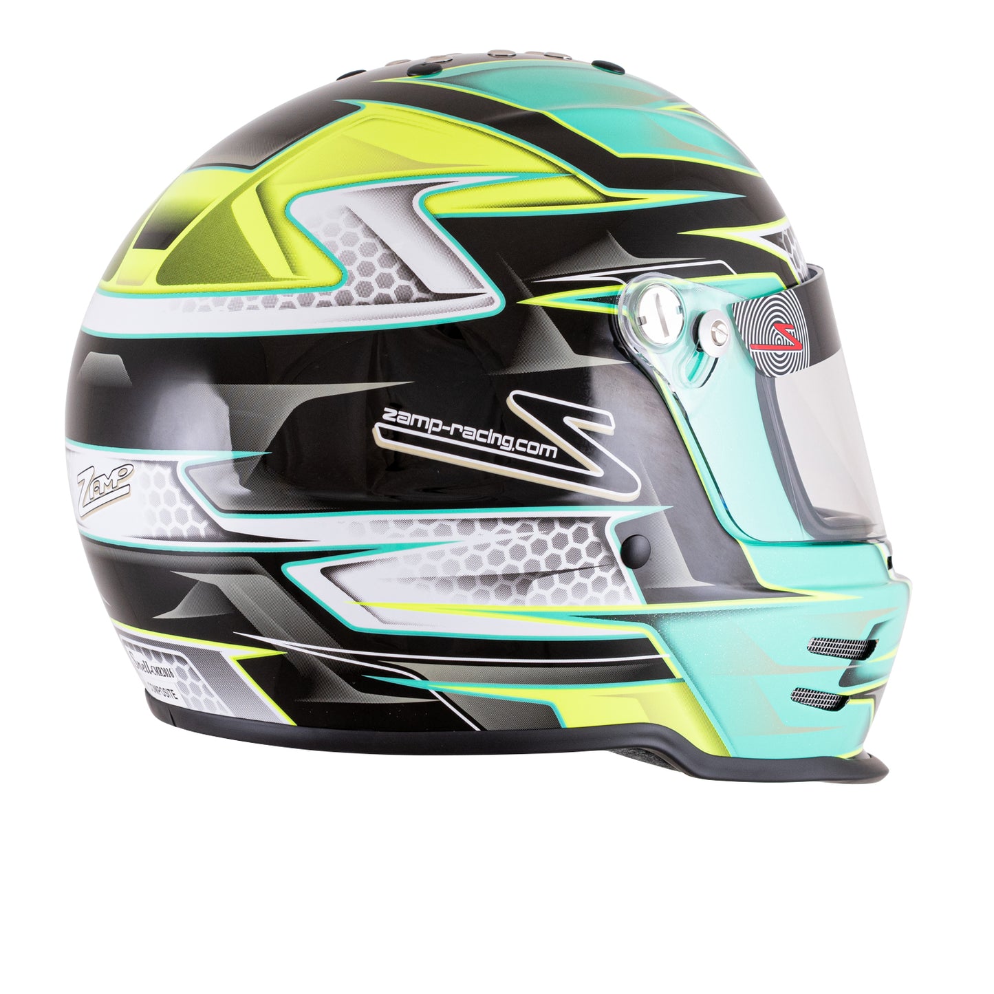 Zamp RZ-42Y Youth Snell CMR2016 Helmet Z21 Series Shield Green/Silver 52cm