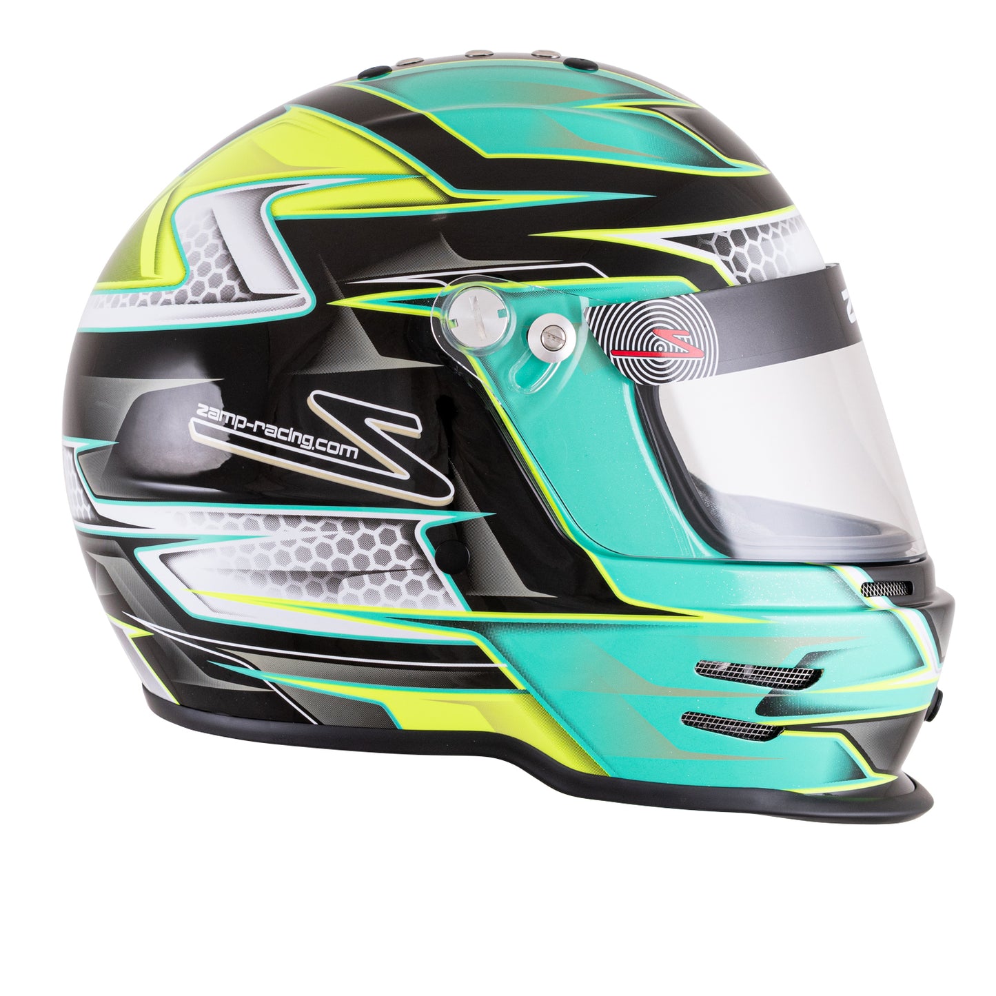 Zamp RZ-42Y Youth Snell CMR2016 Helmet Z21 Series Shield Green/Silver 54cm