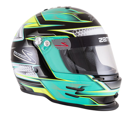 Zamp RZ-42Y Youth Snell CMR2016 Helmet Z21 Series Shield Green/Silver 54cm