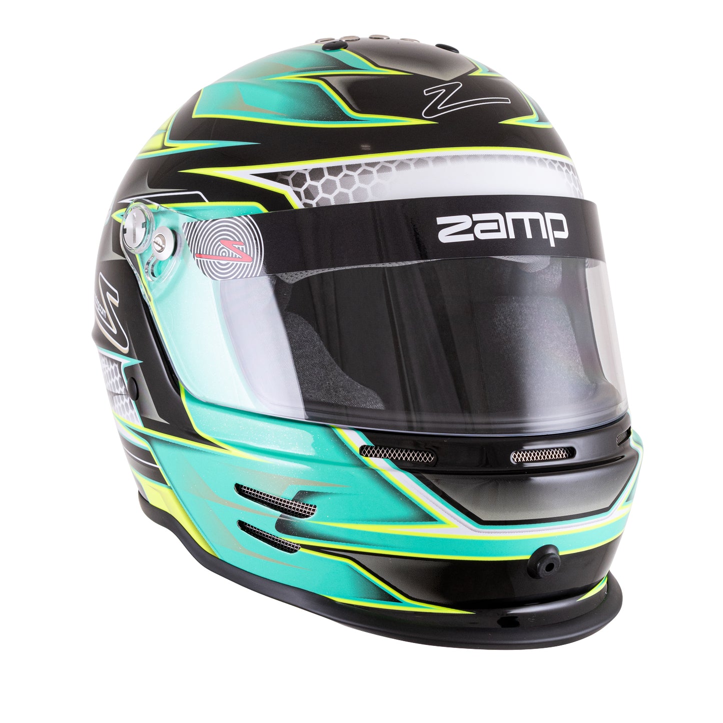 Zamp RZ-42Y Youth Snell CMR2016 Helmet Z21 Series Shield Green/Silver 56cm