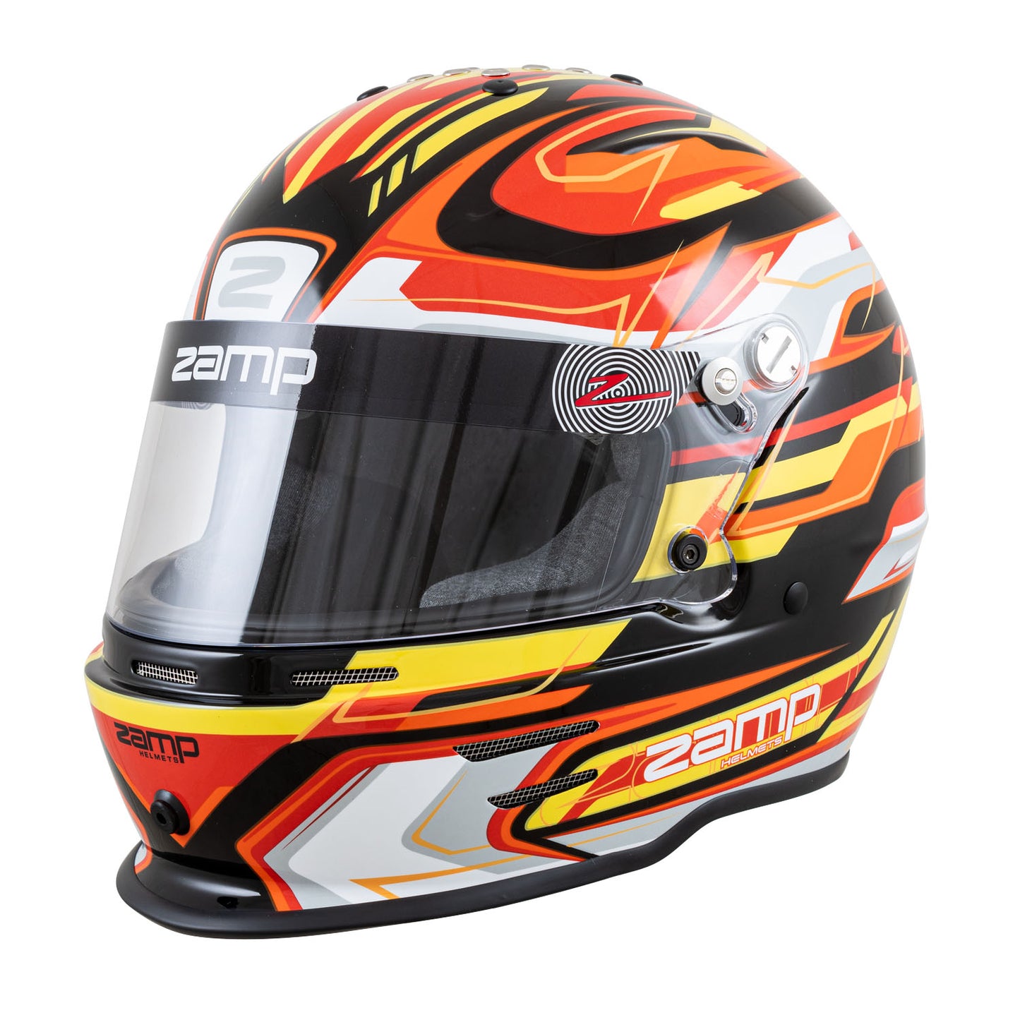 Zamp RZ-42Y Youth Snell CMR2016 Helmet Z21 Series Shield Blk/Red/Org 52cm