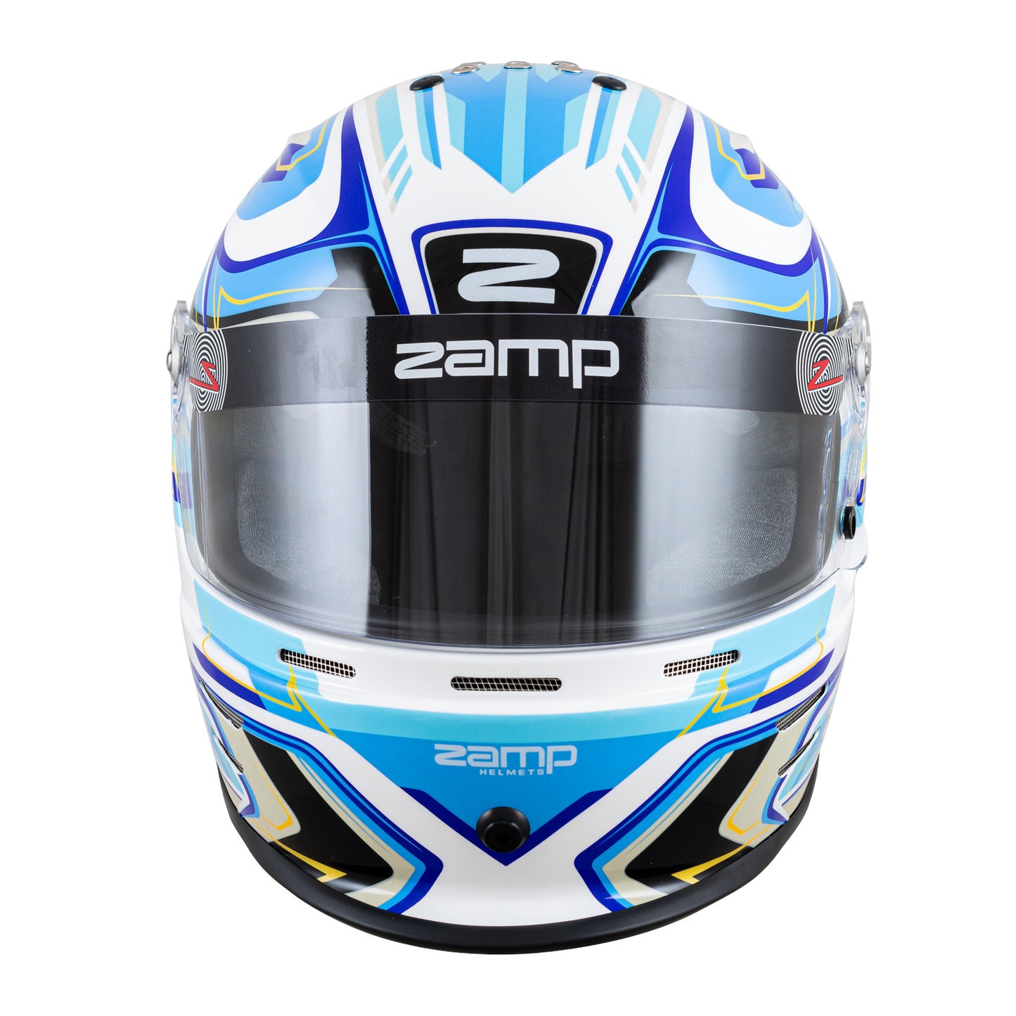 Zamp RZ-42Y Youth Snell CMR2016 Helmet Z21 Series Shield White/Blu/Lt Blu 56cm