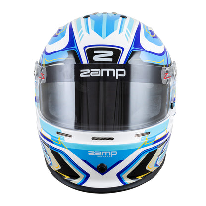 Zamp RZ-42Y Youth Snell CMR2016 Helmet Z21 Series Shield White/Blu/Lt Blu 54cm