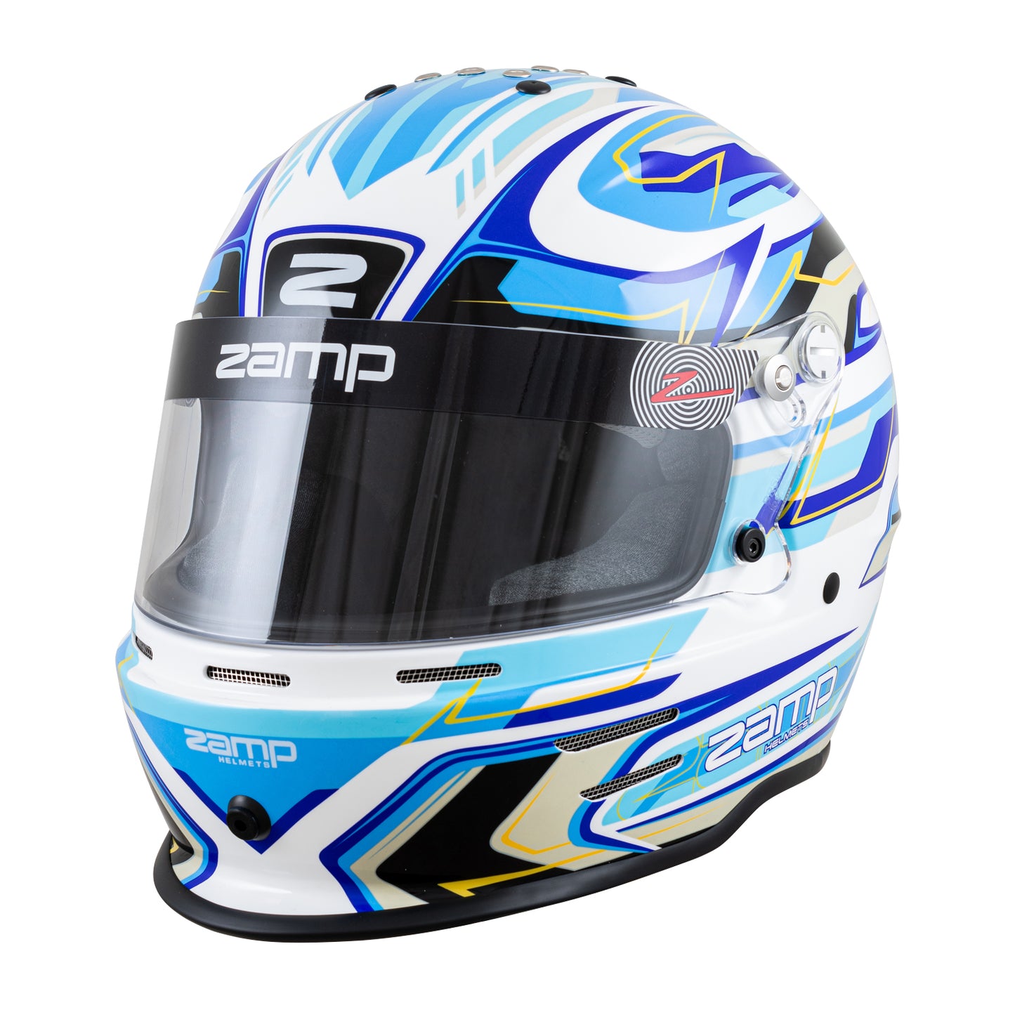 Zamp RZ-42Y Youth Snell CMR2016 Helmet Z21 Series Shield White/Blu/Lt Blu 52cm