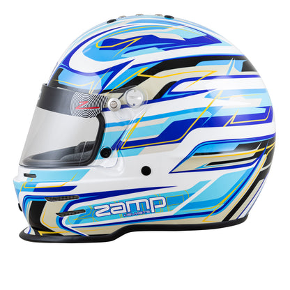 Zamp RZ-42Y Youth Snell CMR2016 Helmet Z21 Series Shield White/Blu/Lt Blu 57cm