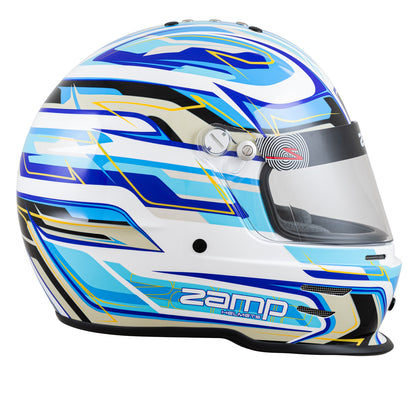 Zamp RZ-42Y Youth Snell CMR2016 Helmet Z21 Series Shield White/Blu/Lt Blu 52cm