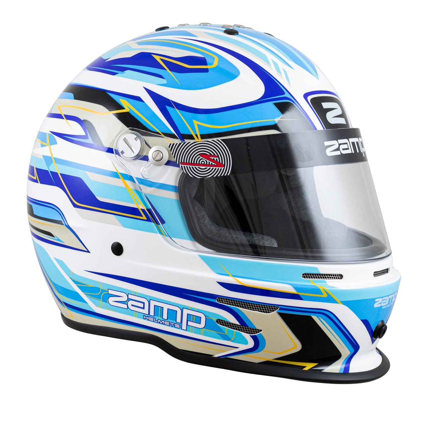 Zamp RZ-42Y Youth Snell CMR2016 Helmet Z21 Series Shield White/Blu/Lt Blu 52cm