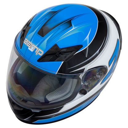 Zamp FS-9 SNELL M2020D / DOT Z19 Series Shield  Graphic Blue/Silver XLarge