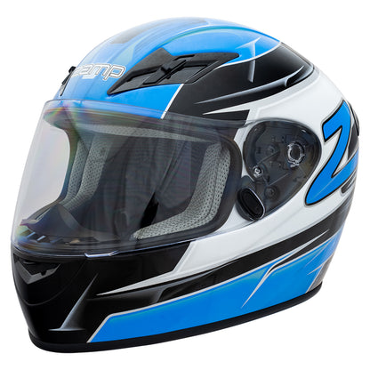 Zamp FS-9 SNELL M2020D / DOT Z19 Series Shield  Graphic Blue/Silver XLarge