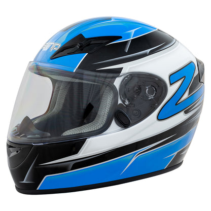 Zamp FS-9 SNELL M2020D / DOT Z19 Series Shield  Graphic Blue/Silver Small