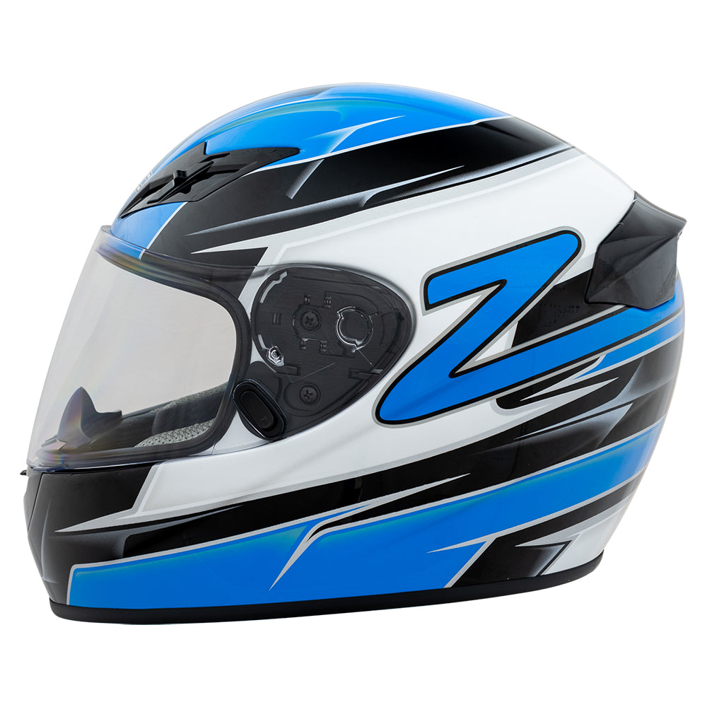 Zamp FS-9 SNELL M2020D / DOT Z19 Series Shield  Graphic Blue/Silver Small