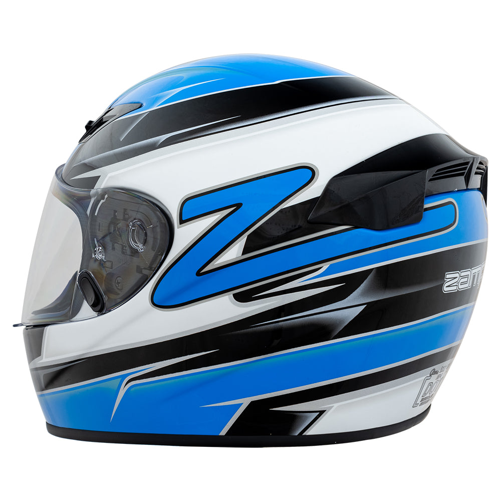 Zamp FS-9 SNELL M2020D / DOT Z19 Series Shield  Graphic Blue/Silver XSmall