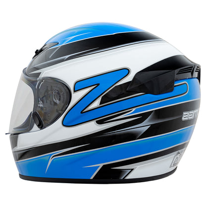 Zamp FS-9 SNELL M2020D / DOT Z19 Series Shield  Graphic Blue/Silver XSmall