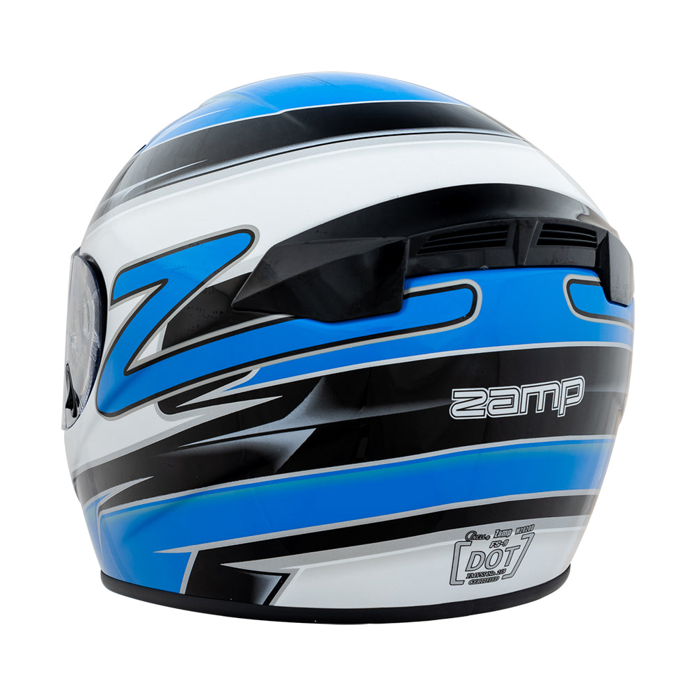 Zamp FS-9 SNELL M2020D / DOT Z19 Series Shield  Graphic Blue/Silver Small