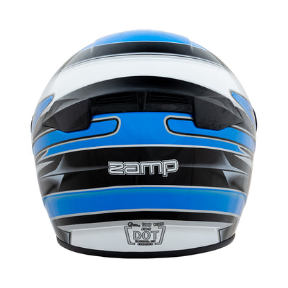 Zamp FS-9 SNELL M2020D / DOT Z19 Series Shield  Graphic Blue/Silver Small