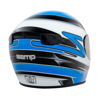 Zamp FS-9 SNELL M2020D / DOT Z19 Series Shield  Graphic Blue/Silver XSmall