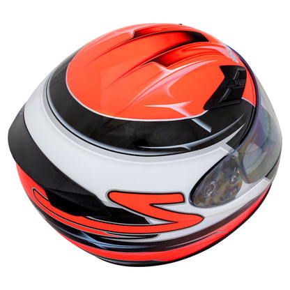 Zamp FS-9 SNELL M2020D / DOT Z19 Series Shield  Graphic Orange/Black Medium