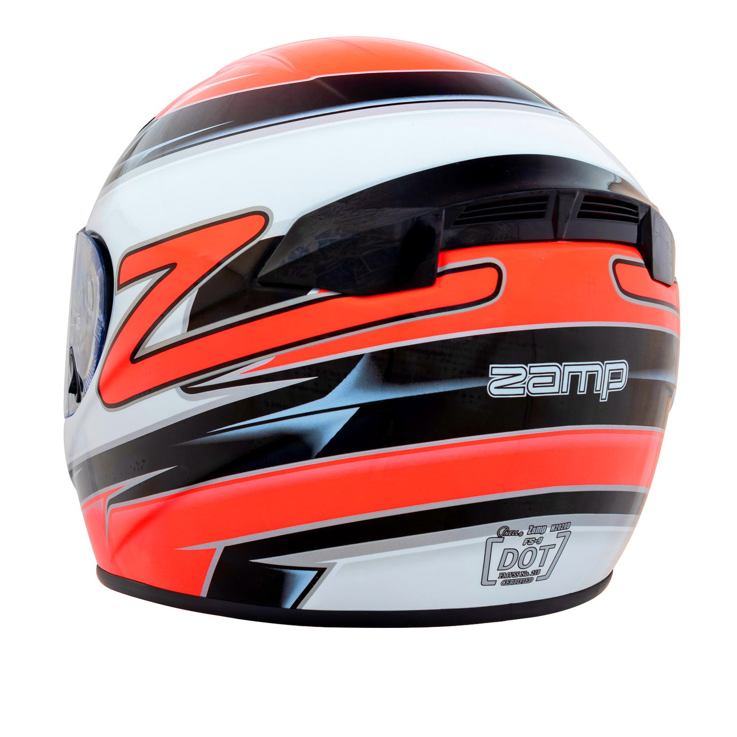 Zamp FS-9 SNELL M2020D / DOT Z19 Series Shield  Graphic Orange/Black Medium