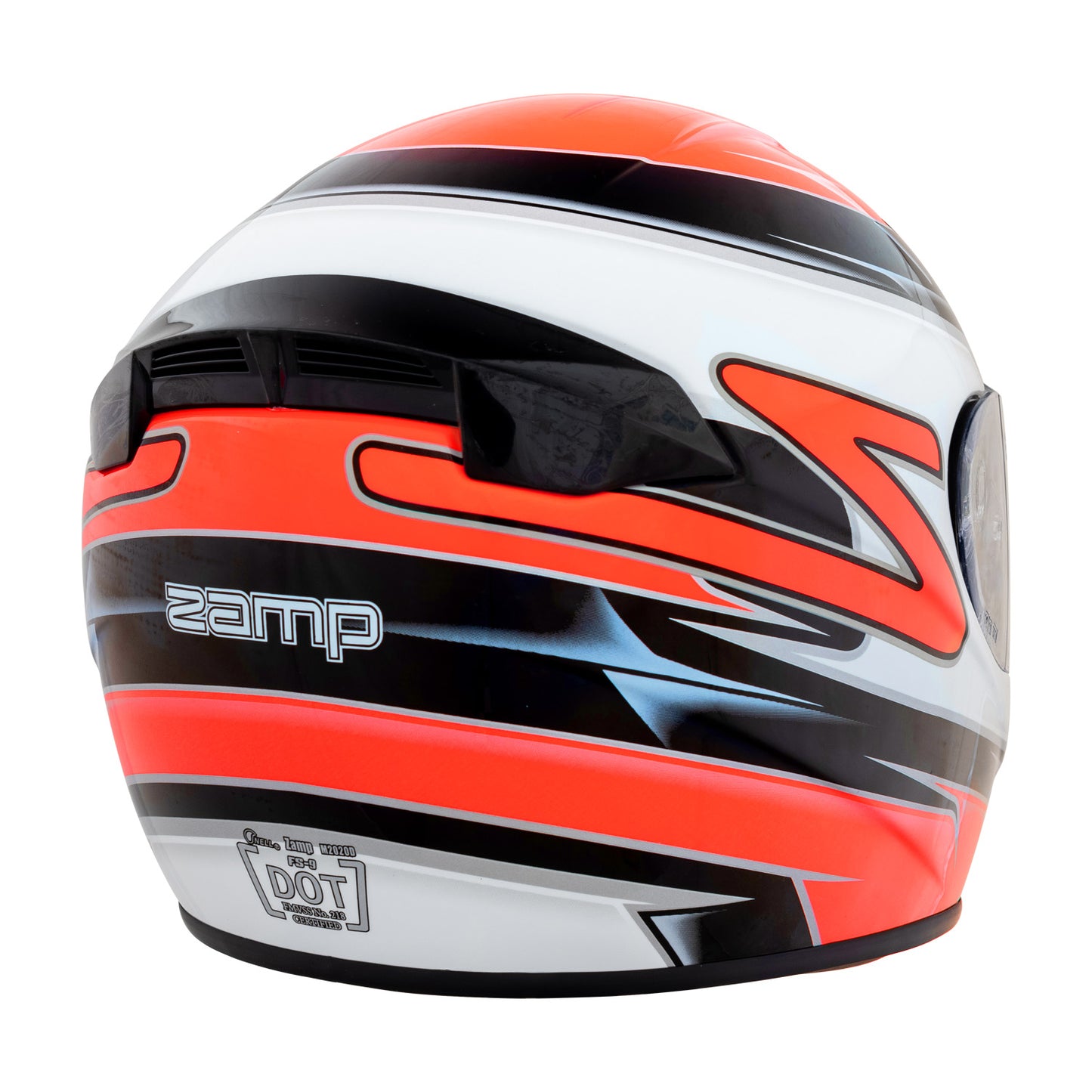 Zamp FS-9 SNELL M2020D / DOT Z19 Series Shield  Graphic Orange/Black Medium