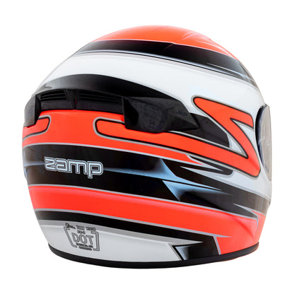 Zamp FS-9 SNELL M2020D / DOT Z19 Series Shield  Graphic Orange/Black Medium