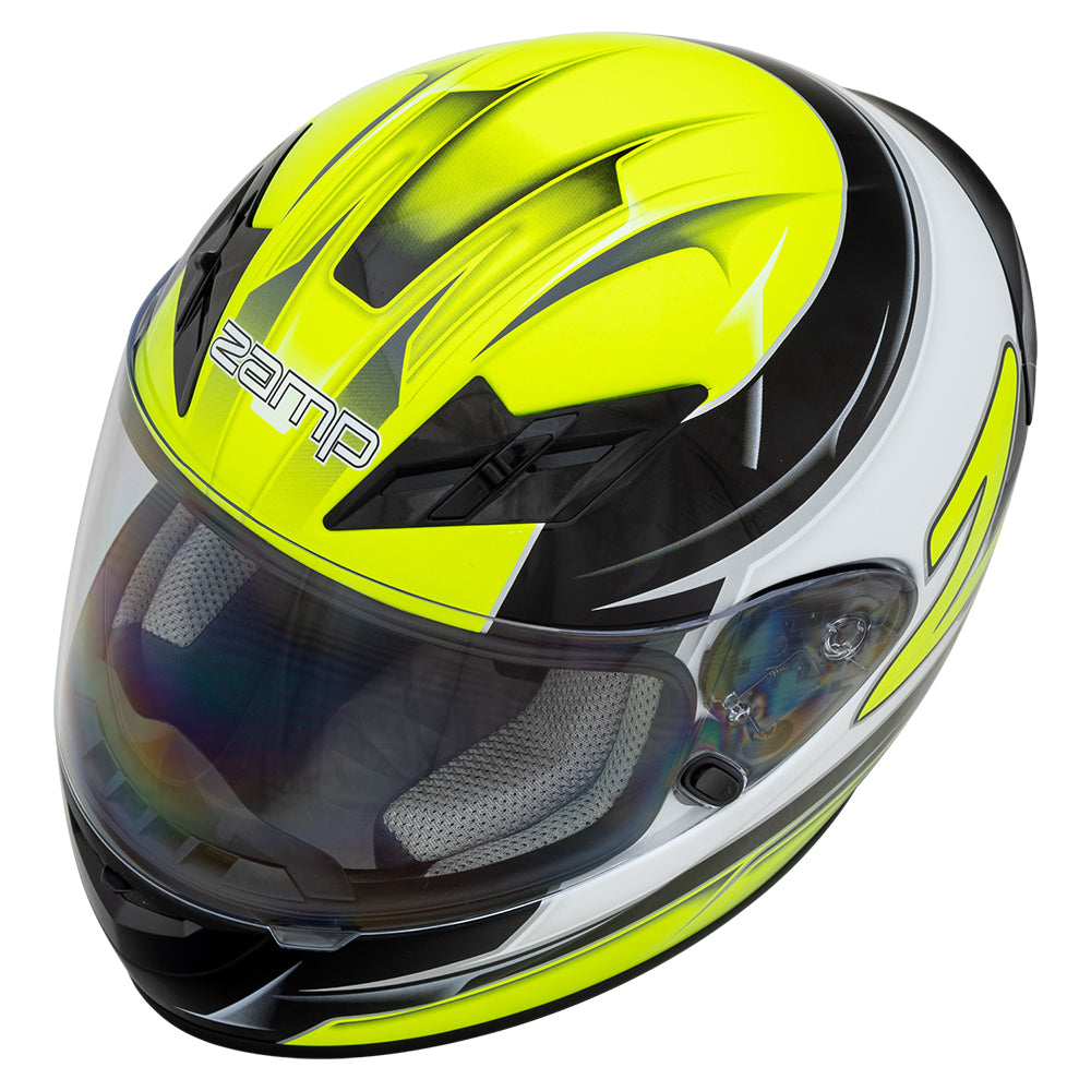 Zamp FS-9 SNELL M2020D / DOT Z19 Series Shield  Graphic Green/Black Medium
