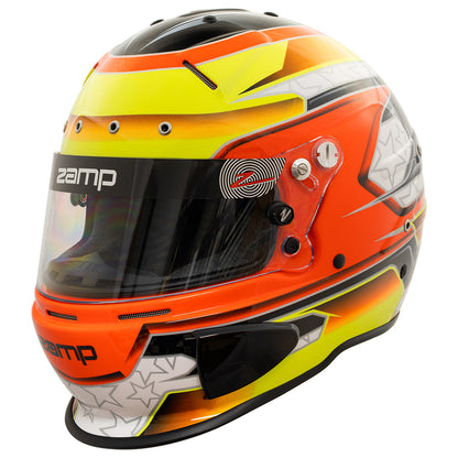 Zamp RZ-70E Switch SNELL SA2020/FIA8859-2015 Helmet Z20 Series Shield  Org/Ylw Graphic X-Large