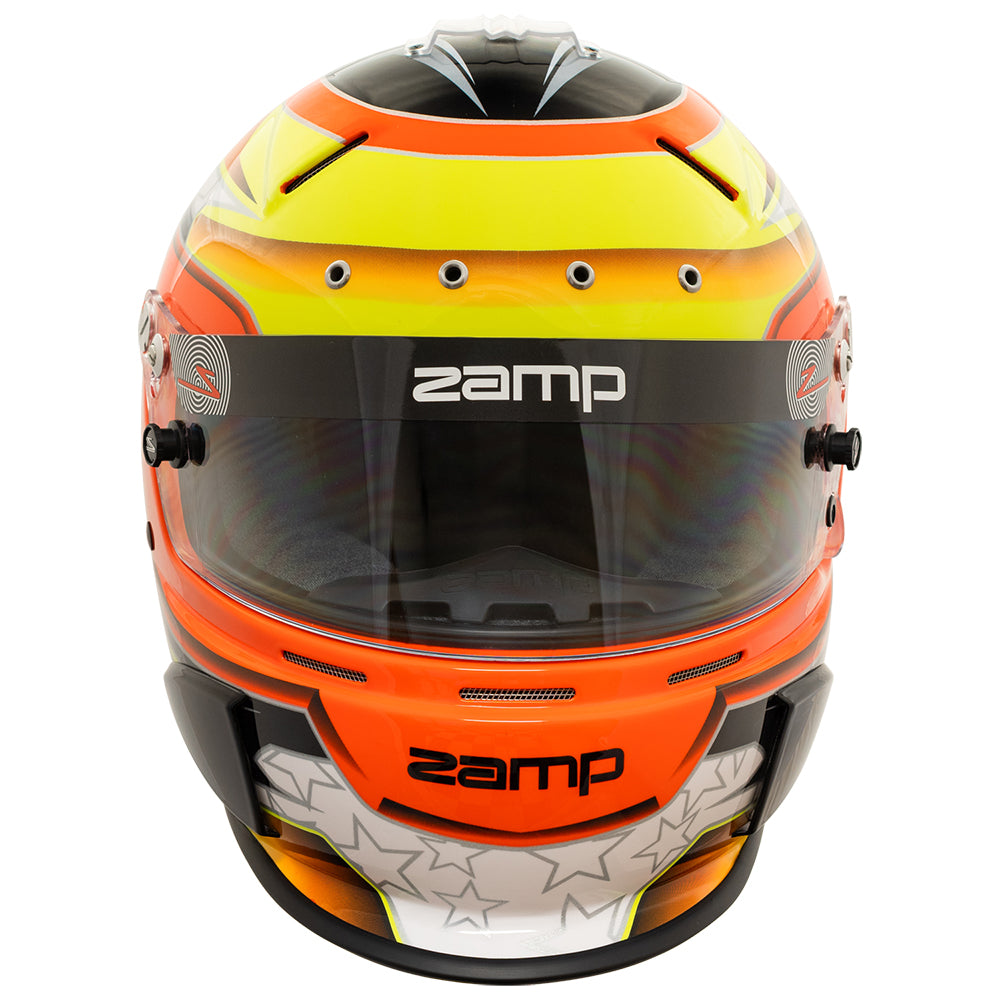 Zamp RZ-70E Switch SNELL SA2020/FIA8859-2015\nHelmet Z20 Series Shield  Org/Ylw Graphic Small