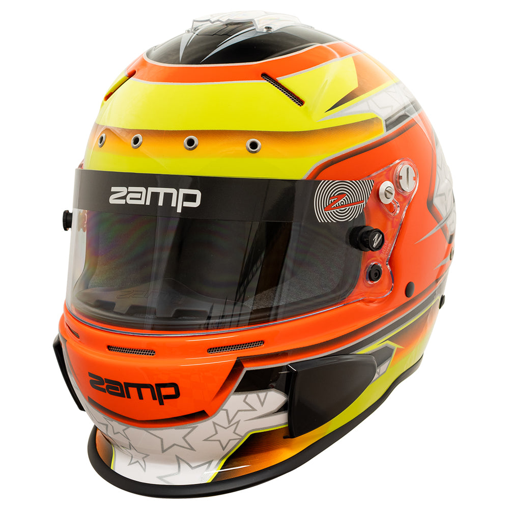 Zamp RZ-70E Switch SNELL SA2020/FIA8859-2015 Helmet Z20 Series Shield  Org/Ylw Graphic X-Large