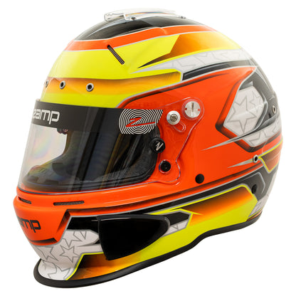 Zamp RZ-70E Switch SNELL SA2020/FIA8859-2015 Helmet Z20 Series Shield  Org/Ylw Graphic X-Large
