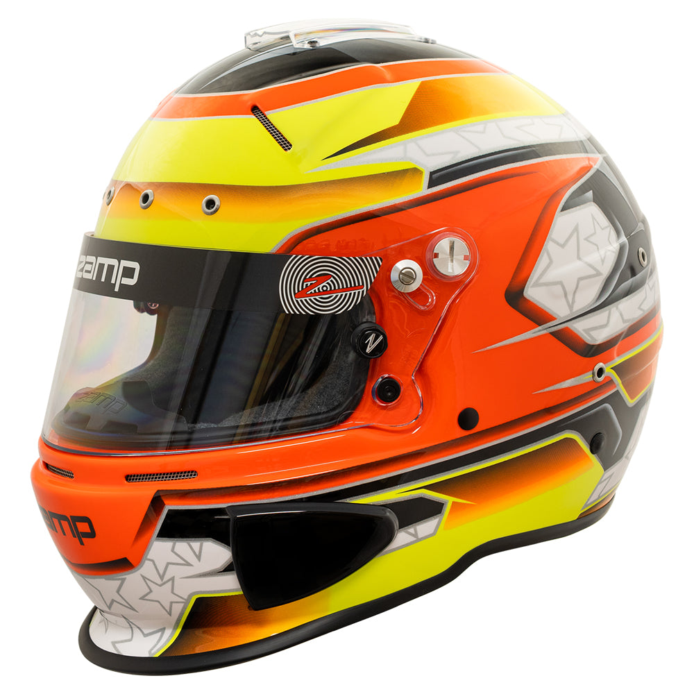 Zamp RZ-70E Switch SNELL SA2020/FIA8859-2015\nHelmet Z20 Series Shield  Org/Ylw Graphic Small