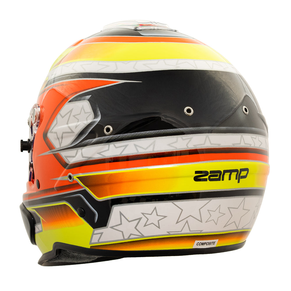 Zamp RZ-70E Switch SNELL SA2020/FIA8859-2015\nHelmet Z20 Series Shield  Org/Ylw Graphic Large