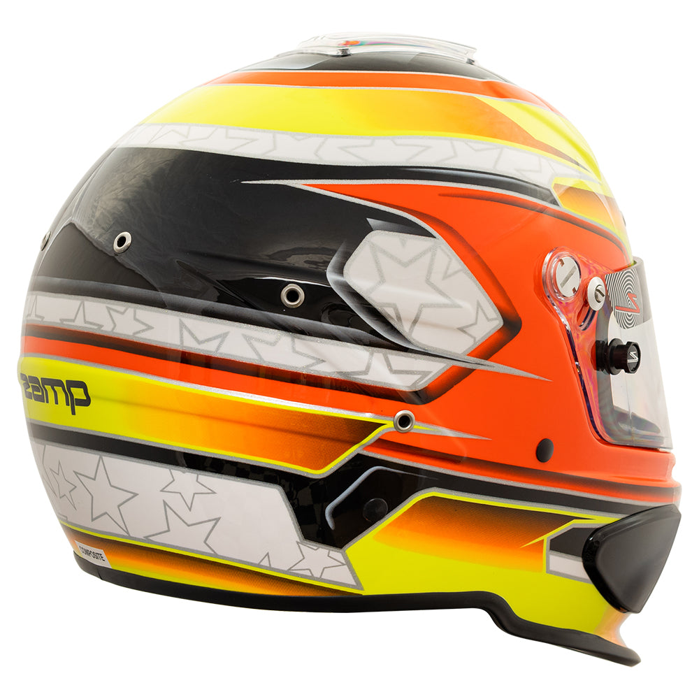 Zamp RZ-70E Switch SNELL SA2020/FIA8859-2015\nHelmet Z20 Series Shield  Org/Ylw Graphic Small
