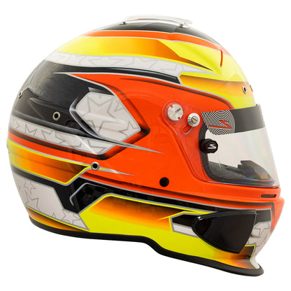 Zamp RZ-70E Switch SNELL SA2020/FIA8859-2015\nHelmet Z20 Series Shield  Org/Ylw Graphic Small