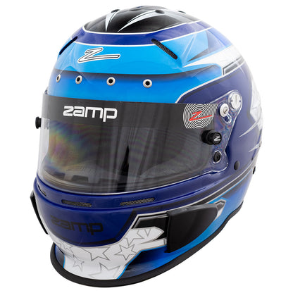 Zamp RZ-70E Switch SNELL SA2020/FIA8859-2015 Helmet Z20 Series Shield  Blu/Lt. Blu Graphic Large