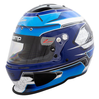 Zamp RZ-70E Switch SNELL SA2020/FIA8859-2015 Helmet Z20 Series Shield  Blu/Lt. Blu Graphic X-Large