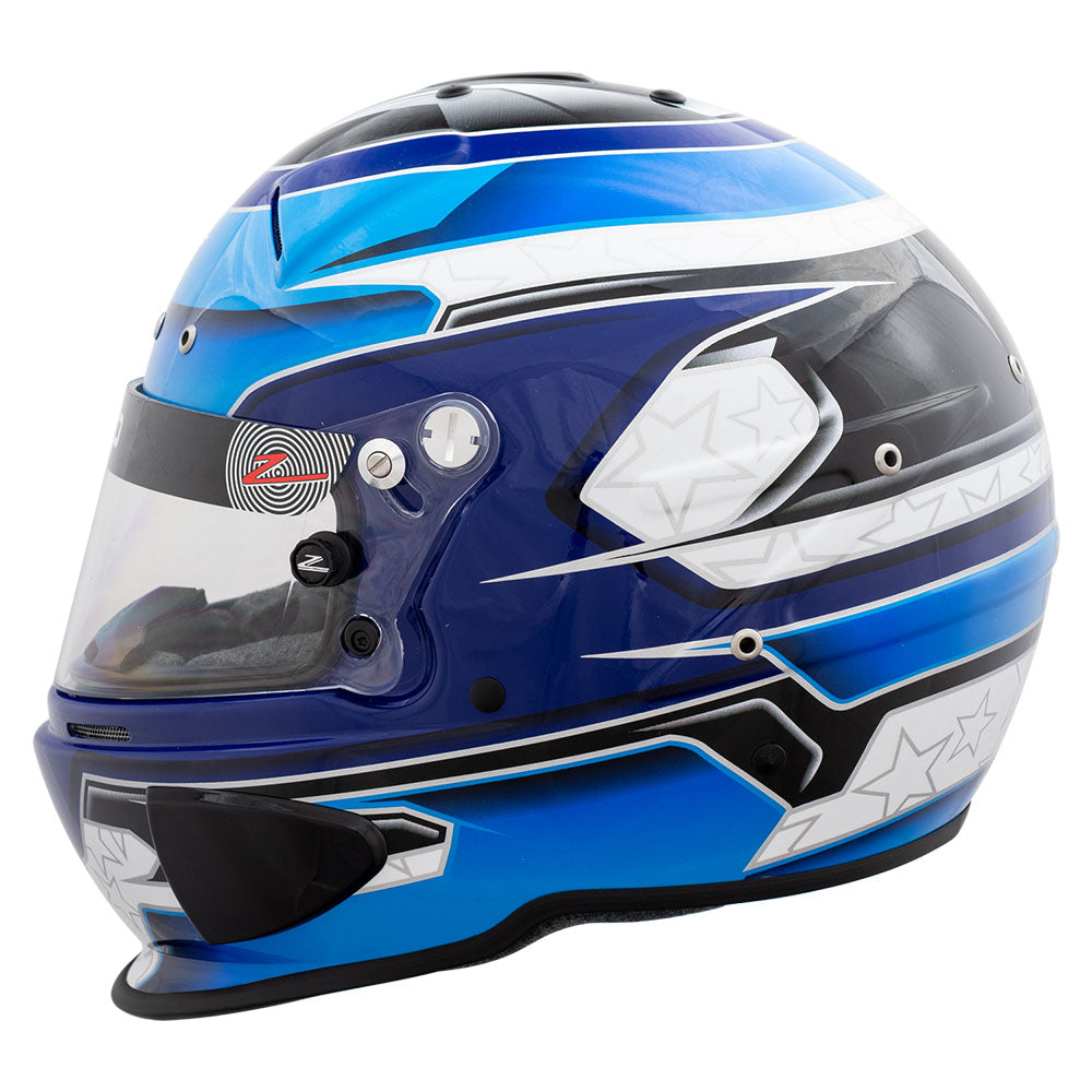 Zamp RZ-70E Switch SNELL SA2020/FIA8859-2015 Helmet Z20 Series Shield  Blu/Lt. Blu Graphic Large