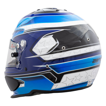 Zamp RZ-70E Switch SNELL SA2020/FIA8859-2015 Helmet Z20 Series Shield  Blu/Lt. Blu Graphic Large